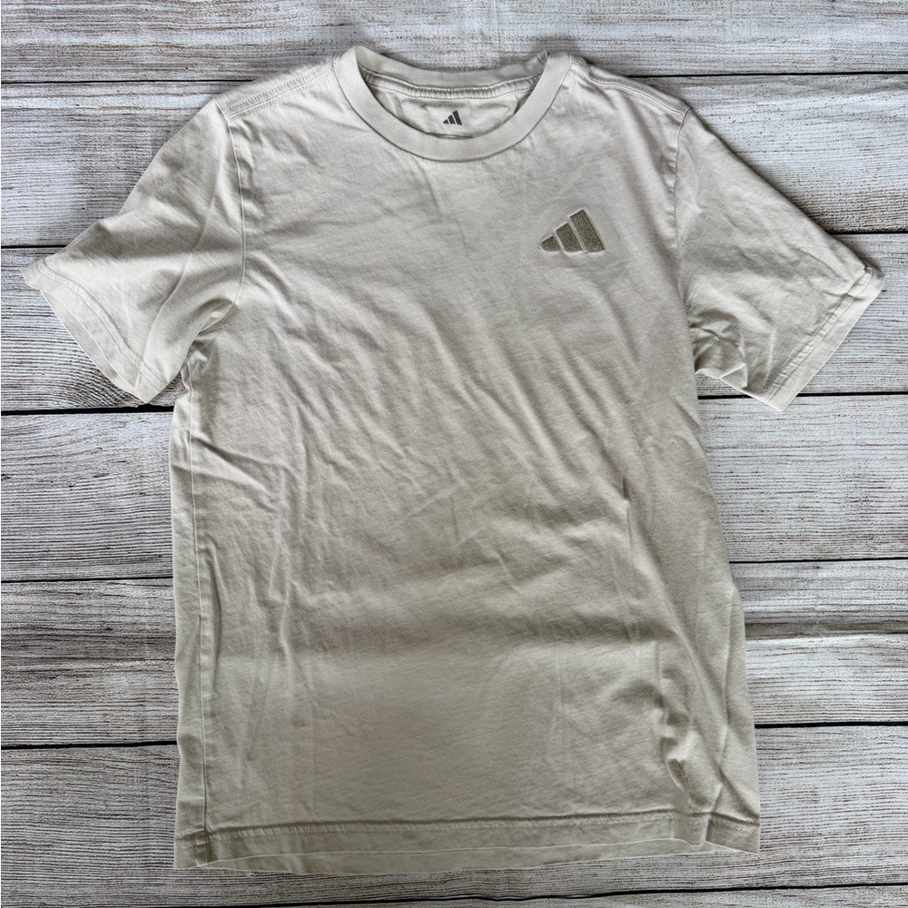 Adidas Short Sleeve T Shirt Bundle Logo Tees White Sage Green Cream Sz M 10 12 - Picture 2 of 7